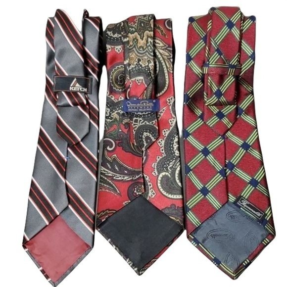 TIE BUNDLE 3PC RED & GREY - Picture 2 of 2